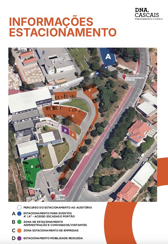 Mapa do estacionamento — Auditório DNA Cascais